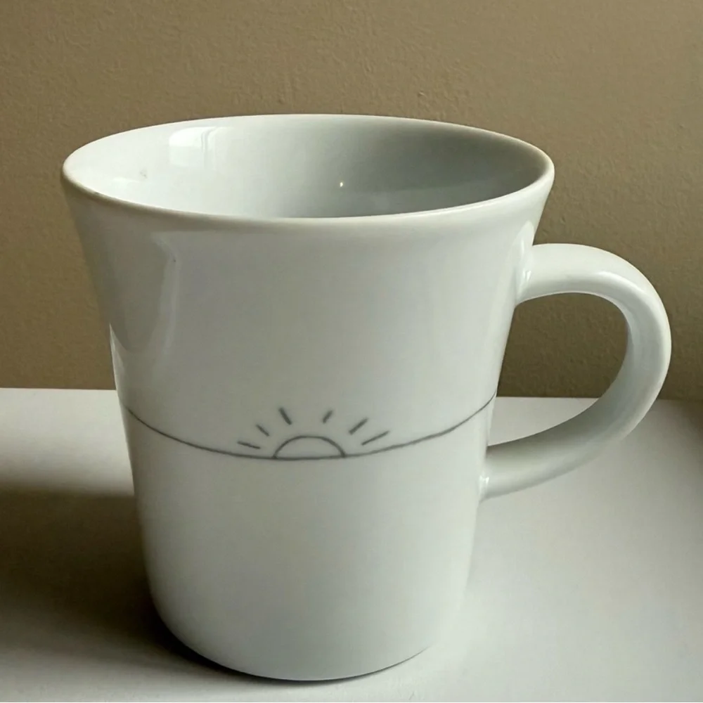 Crate & Barrel Kahla Scribble Mug and Saucer